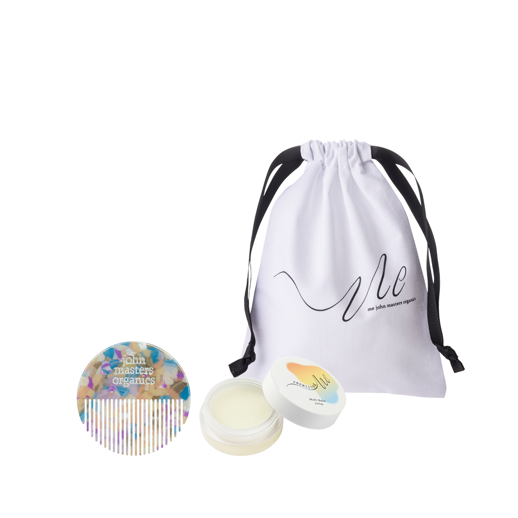 hair comb and balm set gift（bloom)